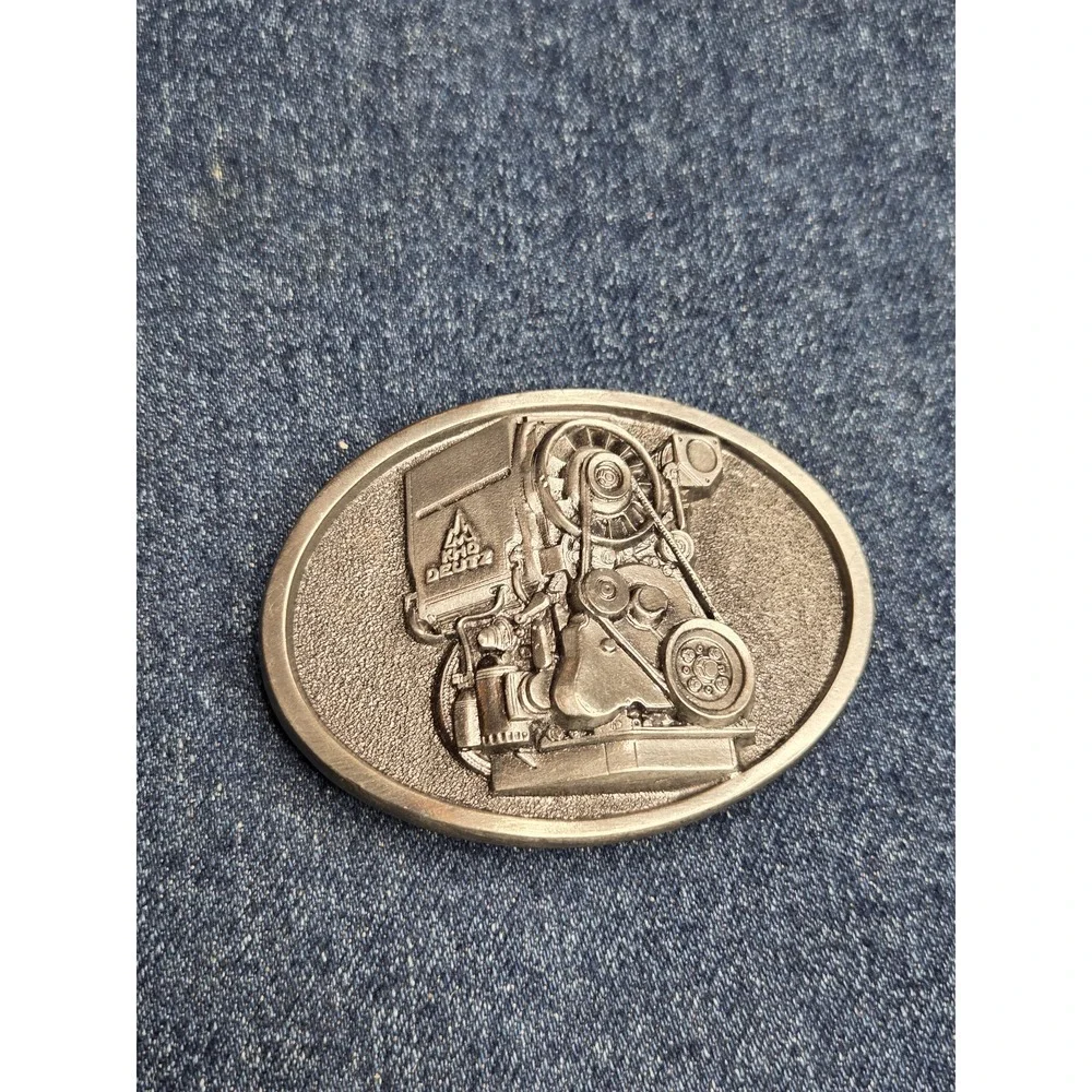 Vintage KHD Deutz Air Diesel Montone Manufacturing Steel Belt Buckle